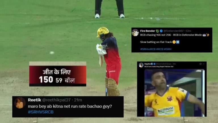 RCB की धीमी रन-चेज से भड़के फैंस: SRH के खिलाफ मैच बना चर्चा का विषय