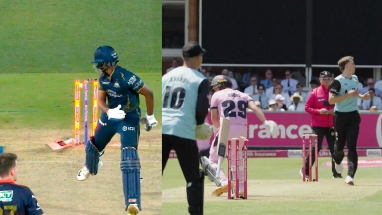 Watch- Sai Sudarshan’s Comical Hit Wicket Copied In England – क्रिकेट में हिट विकेट की अजीब घटनाएं: साई सुदर्शन और रयान हिगिंस का किस्सा